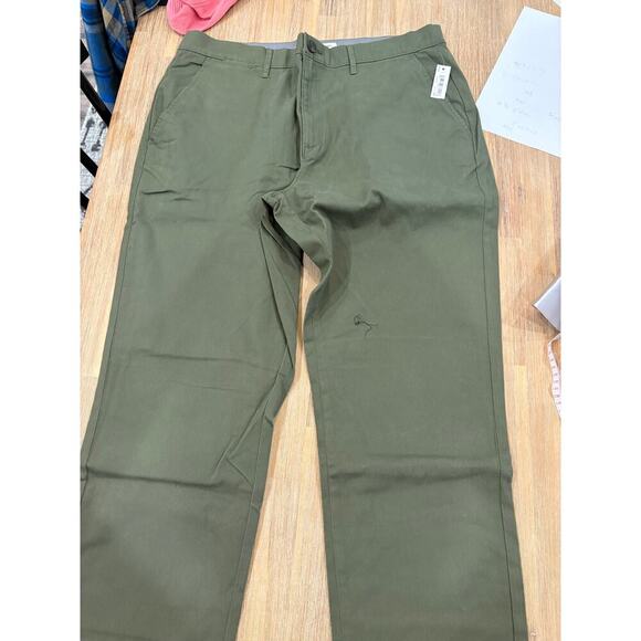 NWT MENS ATHLETIC FIT CASUAL STRETCH CHINO PANTS GOLF PANTS 36x33 - Picture 5 of 8